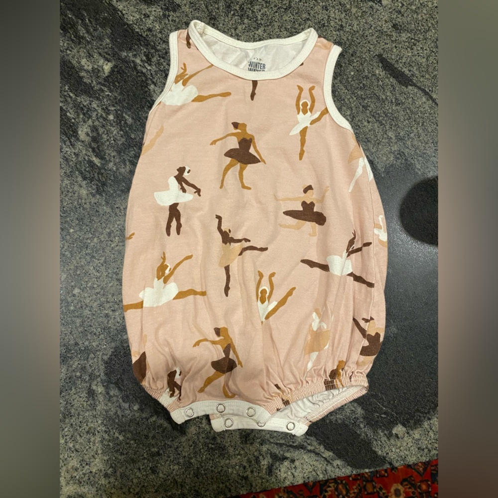 Winter water factory bubble romper 0-3 mo